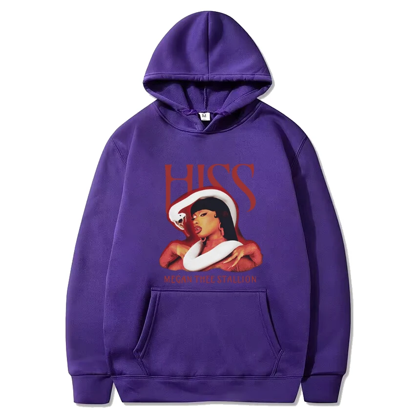 Hot Megan Thee Stallion Rapper Hiss Album Hip Hop felpa con cappuccio uomo donna vintage Casual streetwear pullover Unisex in pile a maniche lunghe