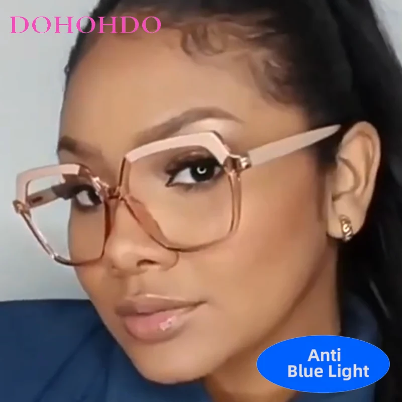 

Vintage Big Frame Square Anti- Blue Light Computer Glasses Men Women Fashion Brand Designer Computer Gaming Eyewear Lentes Очки