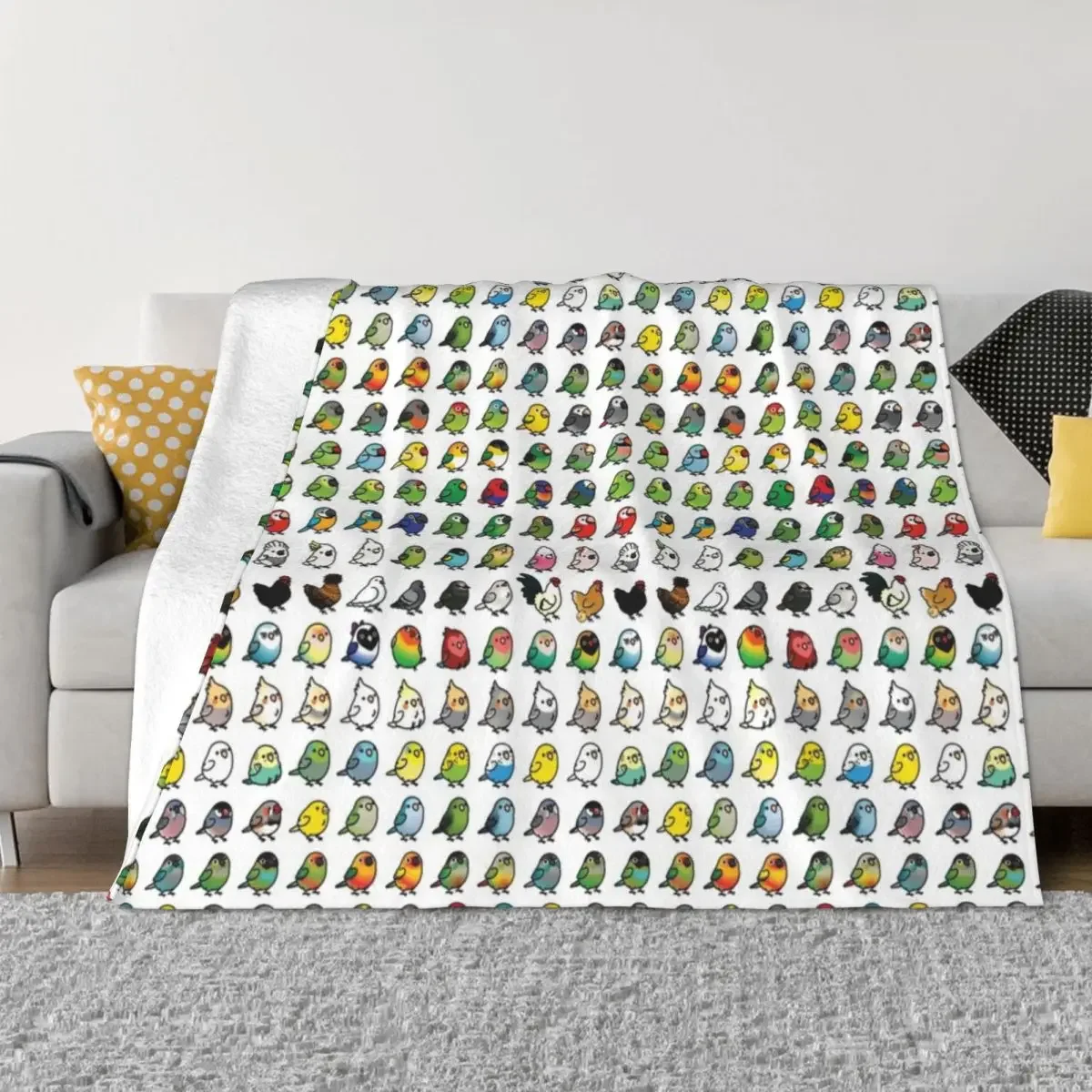 Everybirdy Collection Throw Blanket Plaid on the sofa Flannels Blankets