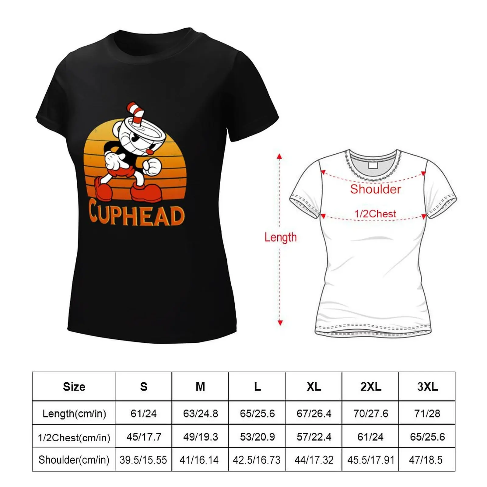 Cuphead-T-shirt blanc pour femme, vêtement sexy, estival et humoristique, avec médicaments