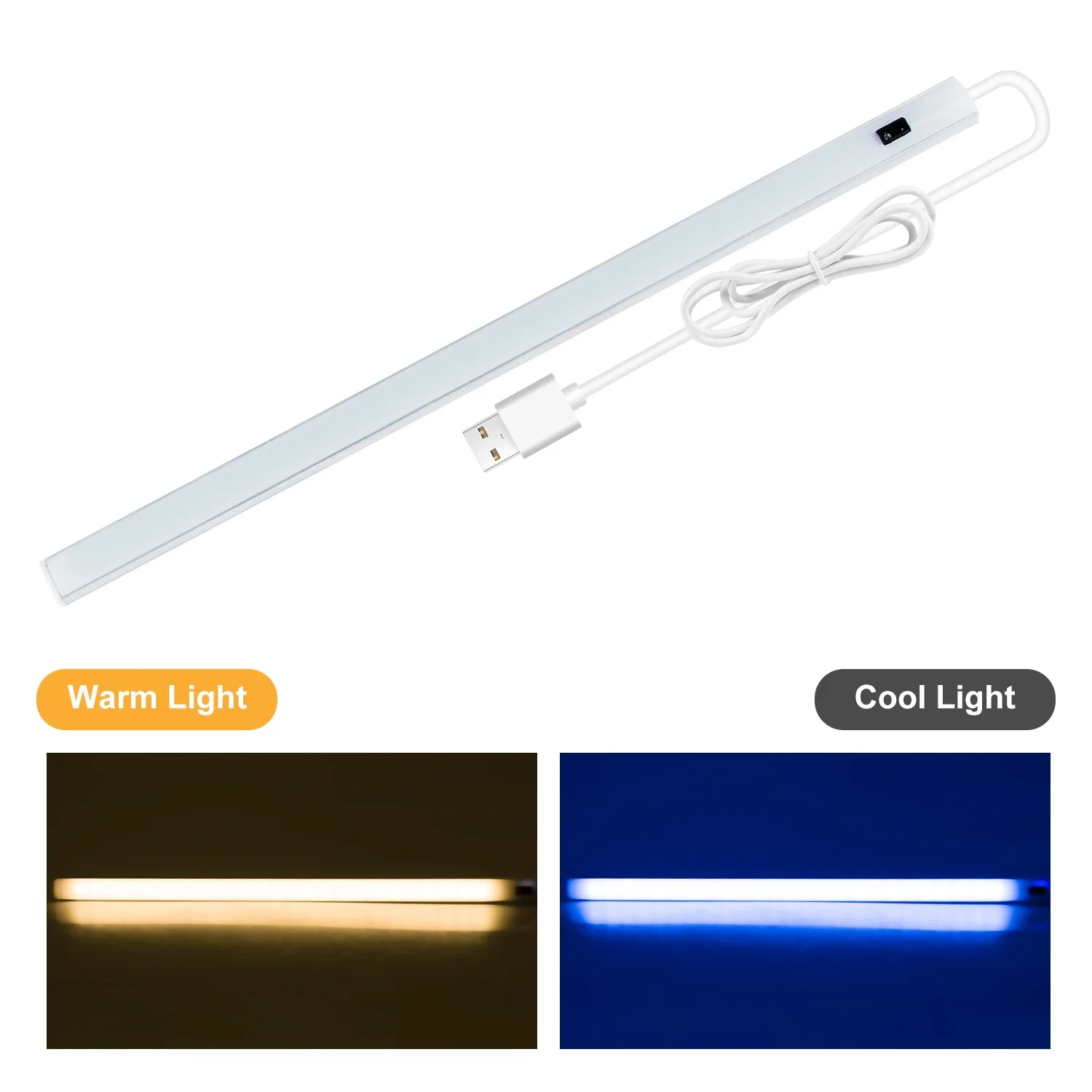 5V USB LED Strip Desk Lamp Hand Sweep Switch Motion Sensor Lamp Study Room Under Cabinet Kitchen Lights 40cm Cool Color