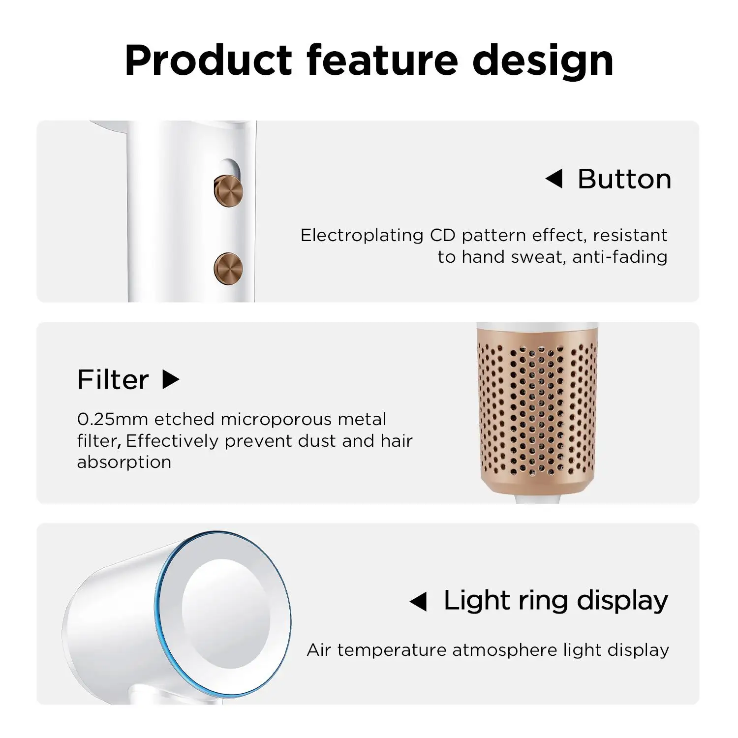 صفقة التخليص مجفف الشعر 110000 دورة في الدقيقة عالية السرعة التجفيف السريع منخفضة الضوضاء فرش السيارات خفيفة الوزن الأيونية مجفف للنفخ مع فوهة