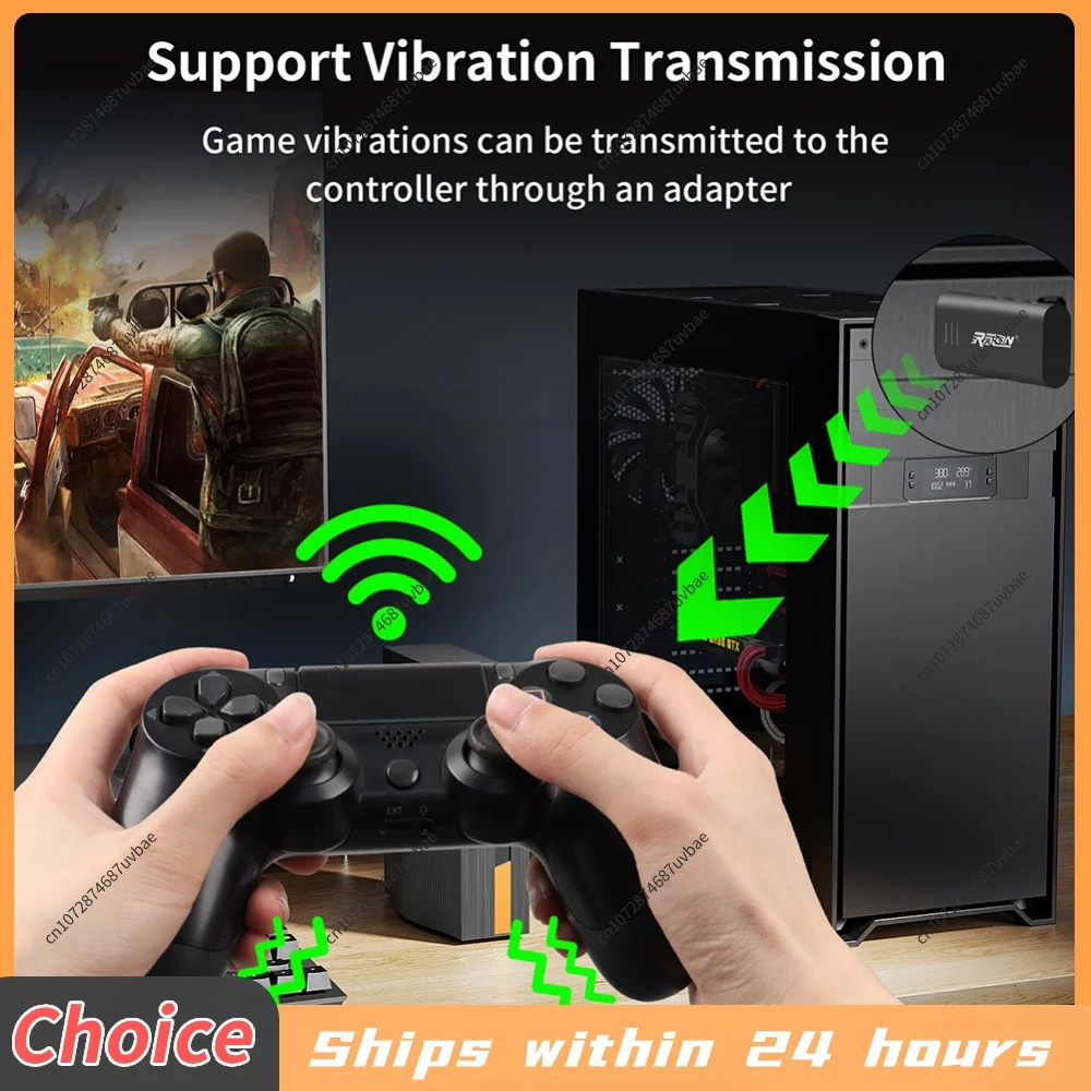 USB Wireless Receiver For Nintend Switch PC PS4 PS5 Controller Laptops Adapter USB Receiver Bluetooth 5.3 Wireless USB Adapter