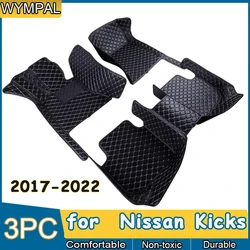 Car Floor Mats For Nissan Kicks 2022 2021 2020 2019 2018 2017 Carpets Foot Custom Accessories Interior Pedals Products Covers