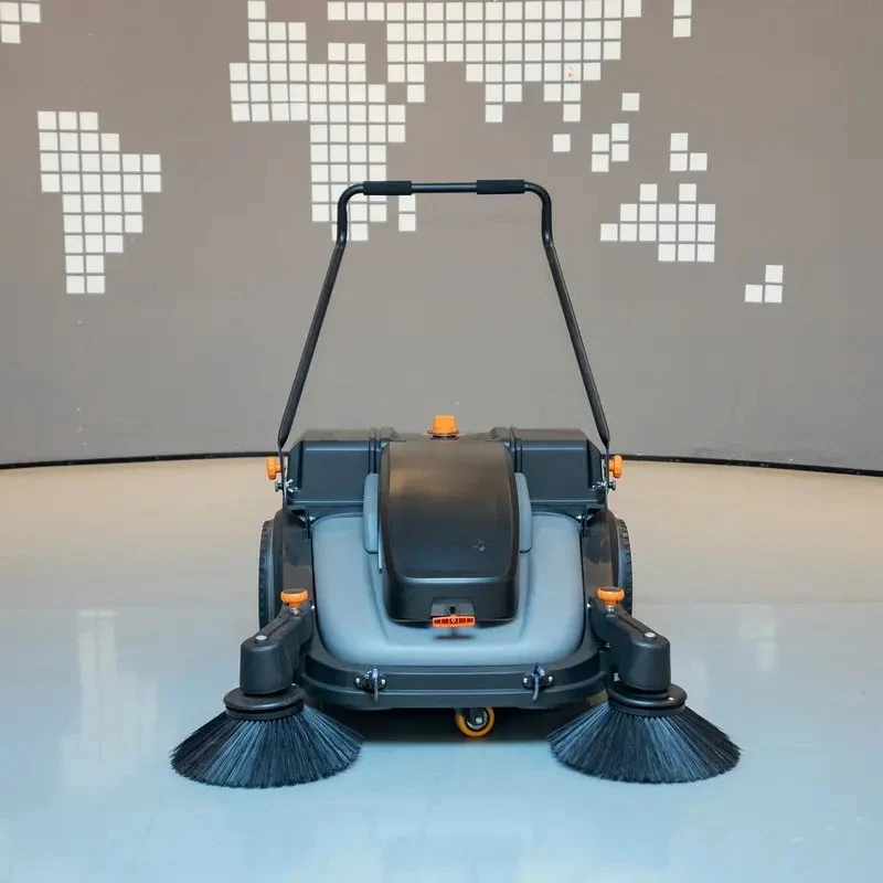 2026 Hot Sale Mini Manual Hand Push Floor Sweeper Industrial Street Road Cleaning Equipment For Workshop Courtyard