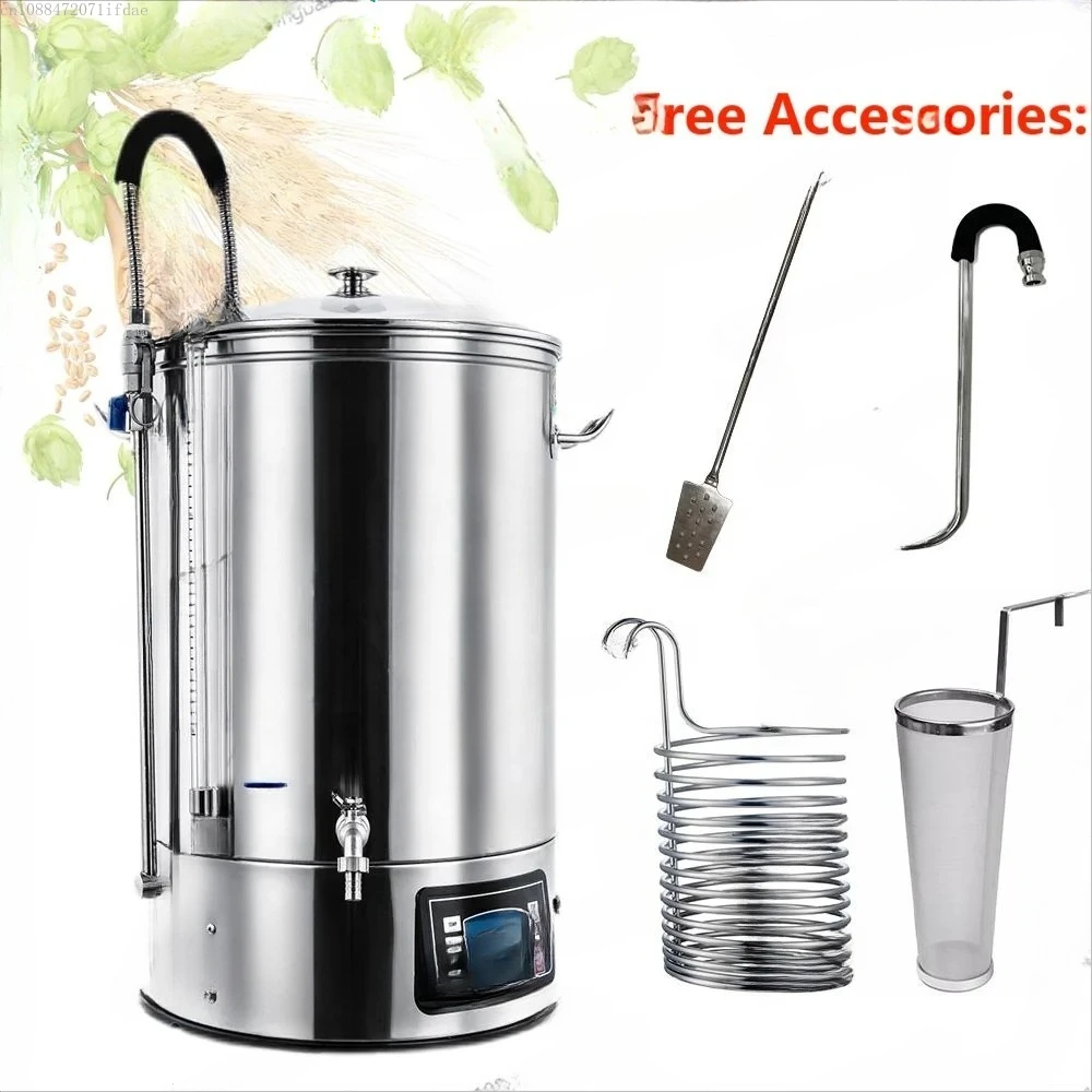 

Stainless Steel All in One Home Beer Brewing System Equipment Electric Mash Tun Micro Brewery Craft Beer Machine