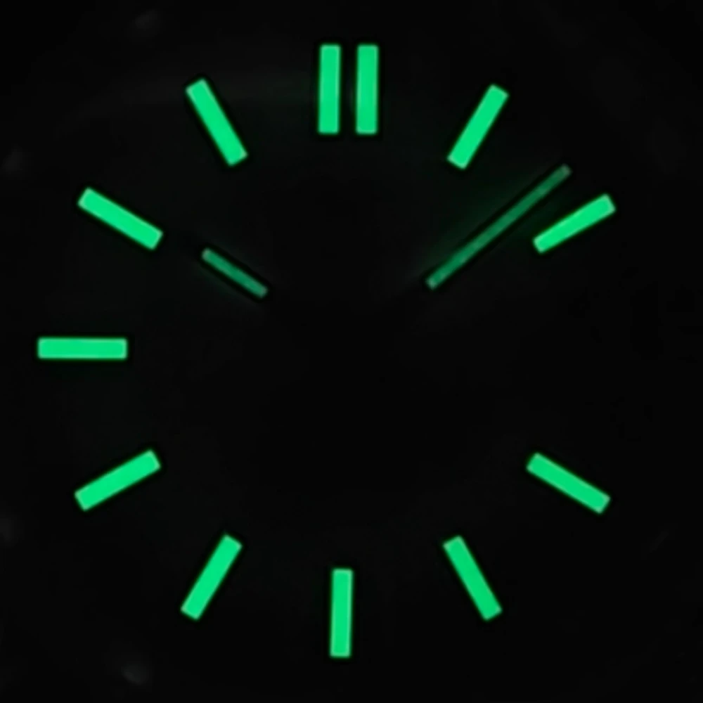 BLIGER 36 мм/39 мм мужские часы NH35 автоматический механизм с фиксированным наклонным безелем белый циферблат сапфировое стекло зеленый светящийся стальной ремешок