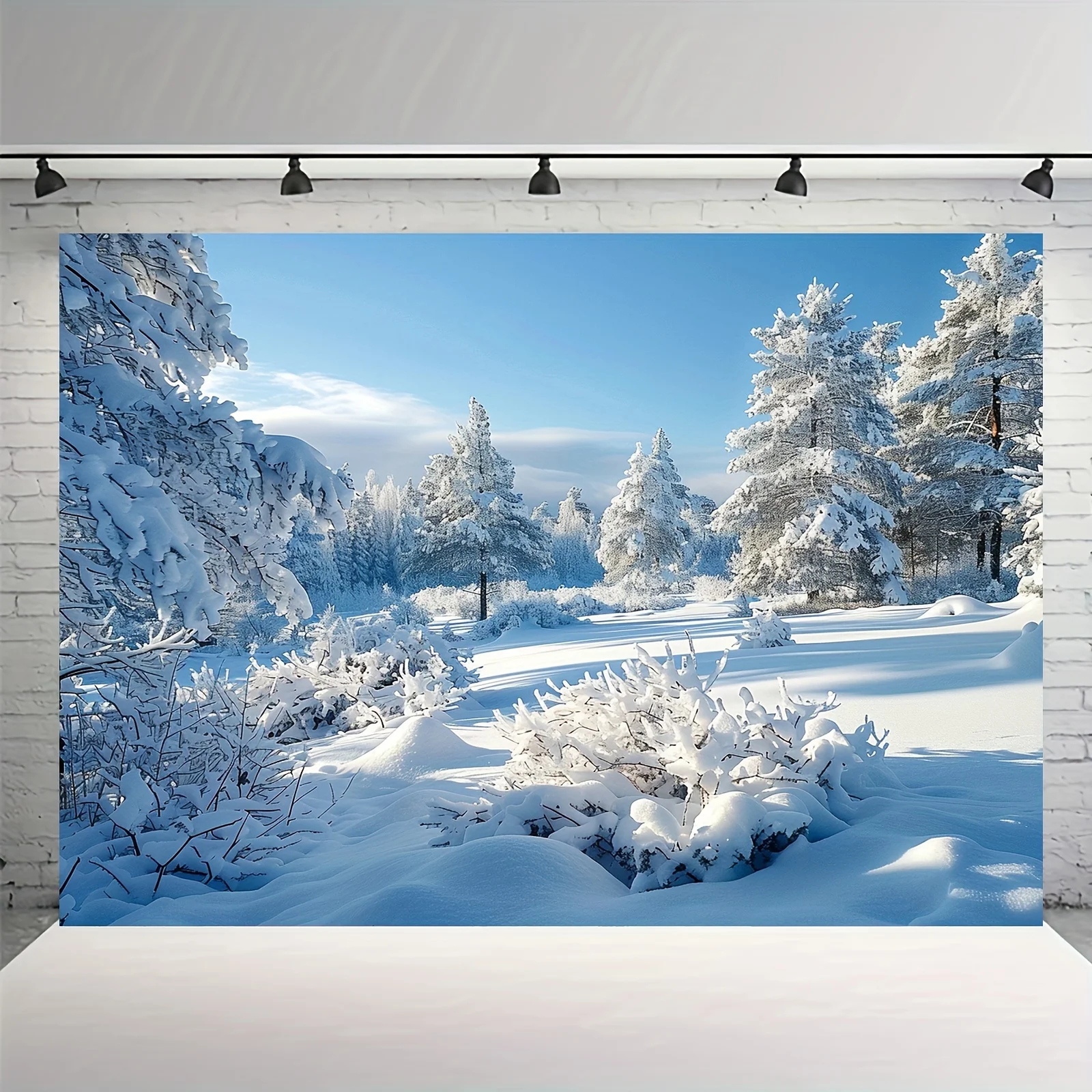 Winter Wonderland Photography Background - Snowy forest scenes, perfect for birthdays and multi-purpose occasions