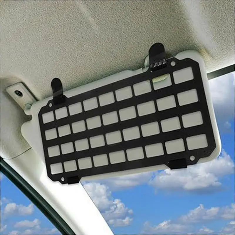 Visor Organizer Sun Visor Mount Rigid Panels Modular Storage Shelf Truck Equipment Mount Plate Car Sun Visor Organizer