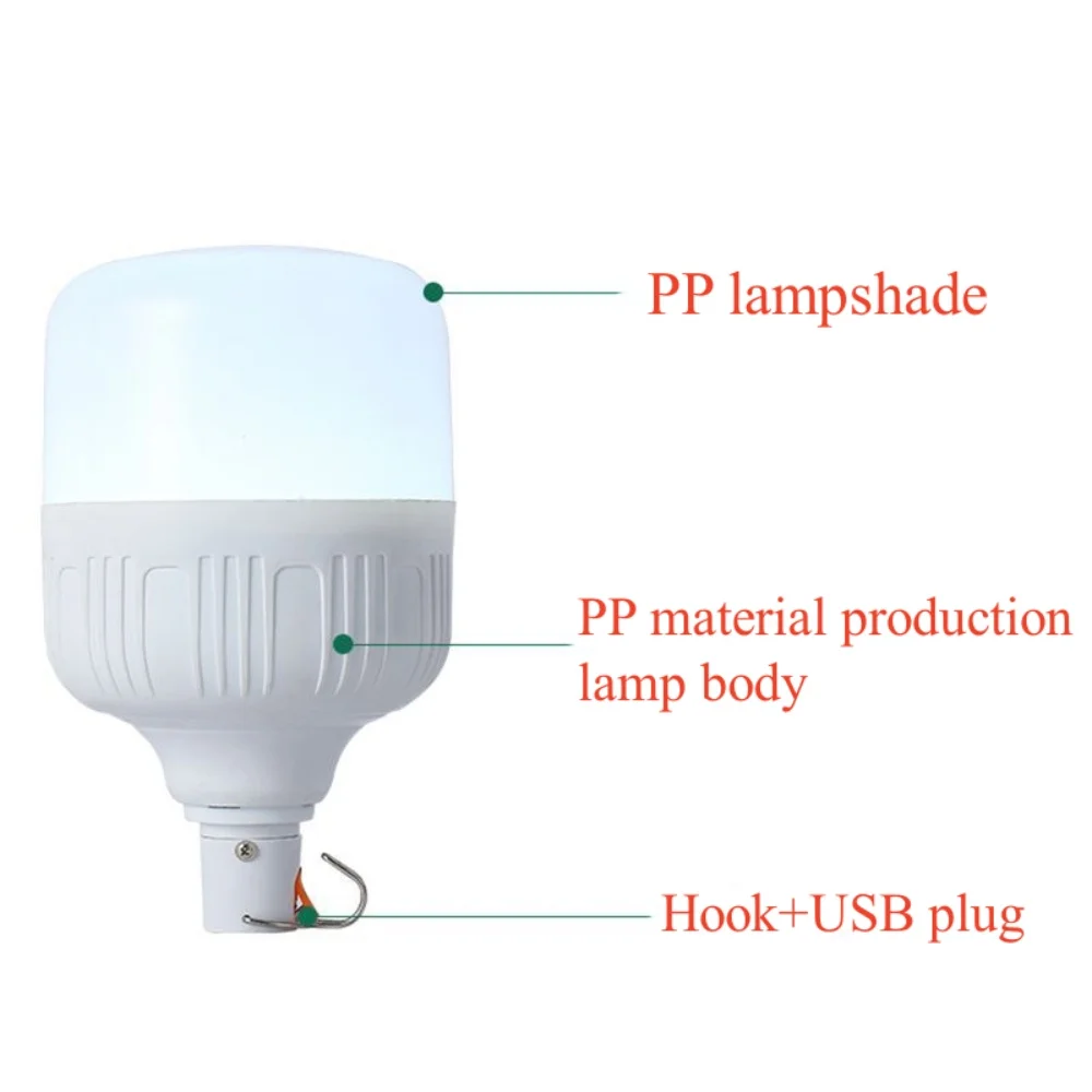 Luces inteligentes LED recargables para barbacoa, bombillas de resaltado portátiles para exteriores con gancho, Cable de datos para senderismo, lámpara de emergencia