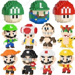 Super Mario Toy Building Blocks Toad Yoshi Luigi Bowser Cartoon Children's Puzzle DIY Puzzle Building Blocks Birthday Gift