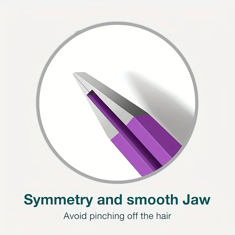 

Stainless steel eyebrow tweezers hollow colored multi-purpose slanted mouth tweezers, beard removal eyebrow clip beauty tools