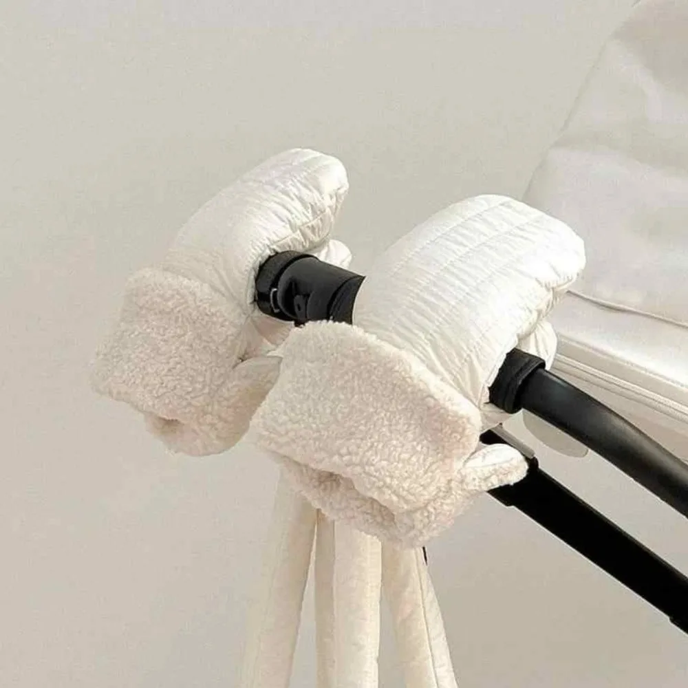 

Fleece Lined Baby Stroller Gloves Windproof Anti Freeze Stroller Handlebar Gloves Keep Warm Thickened Baby Carriage Gloves