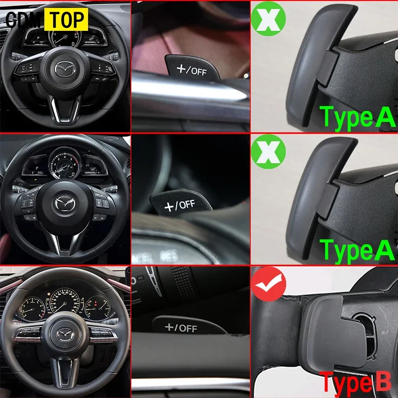 For Mazda Steering Wheel Paddle Shift Extension For Mazda 3 2020-2023 Carbon fiber pattern Paddle Shift 2023 Mazda 3 accessories