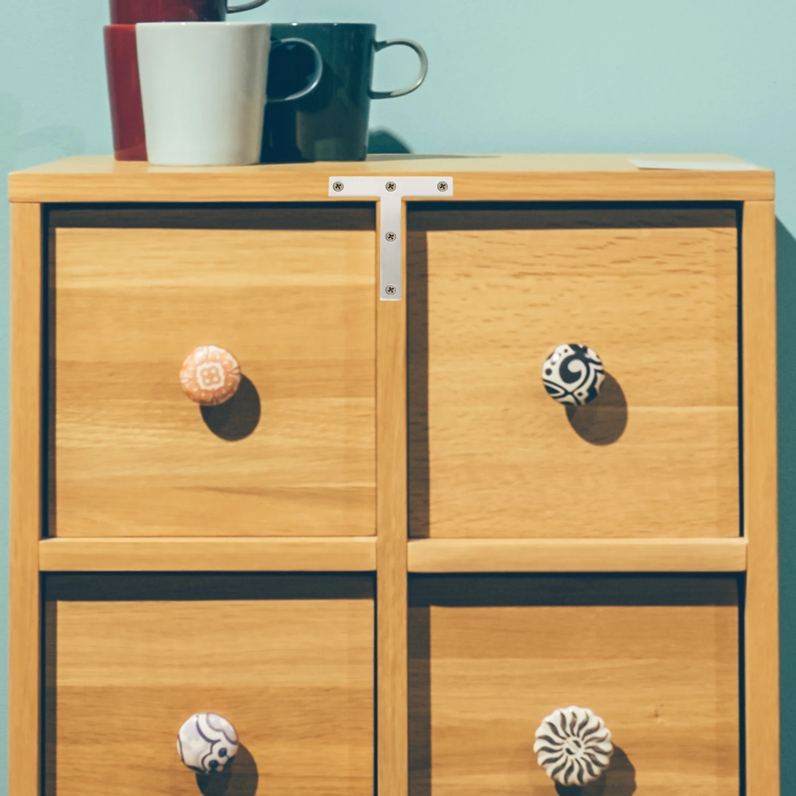 

5pcs Stainless Steel T-Shaped Corner Connectors For Furniture Reinforcement Right Angle Fixer Hardware Brackets Furniture