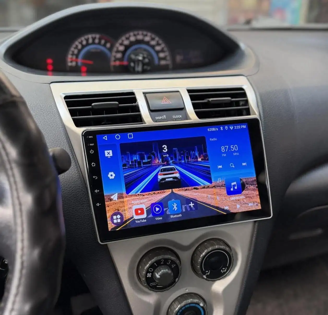 For Toyota Vios Yaris 2007 2009 2011 2013 Android 14 128GB Autoradio Video Music A/V HU DVD Cassette 4G Lte WIFI Carplay Auto