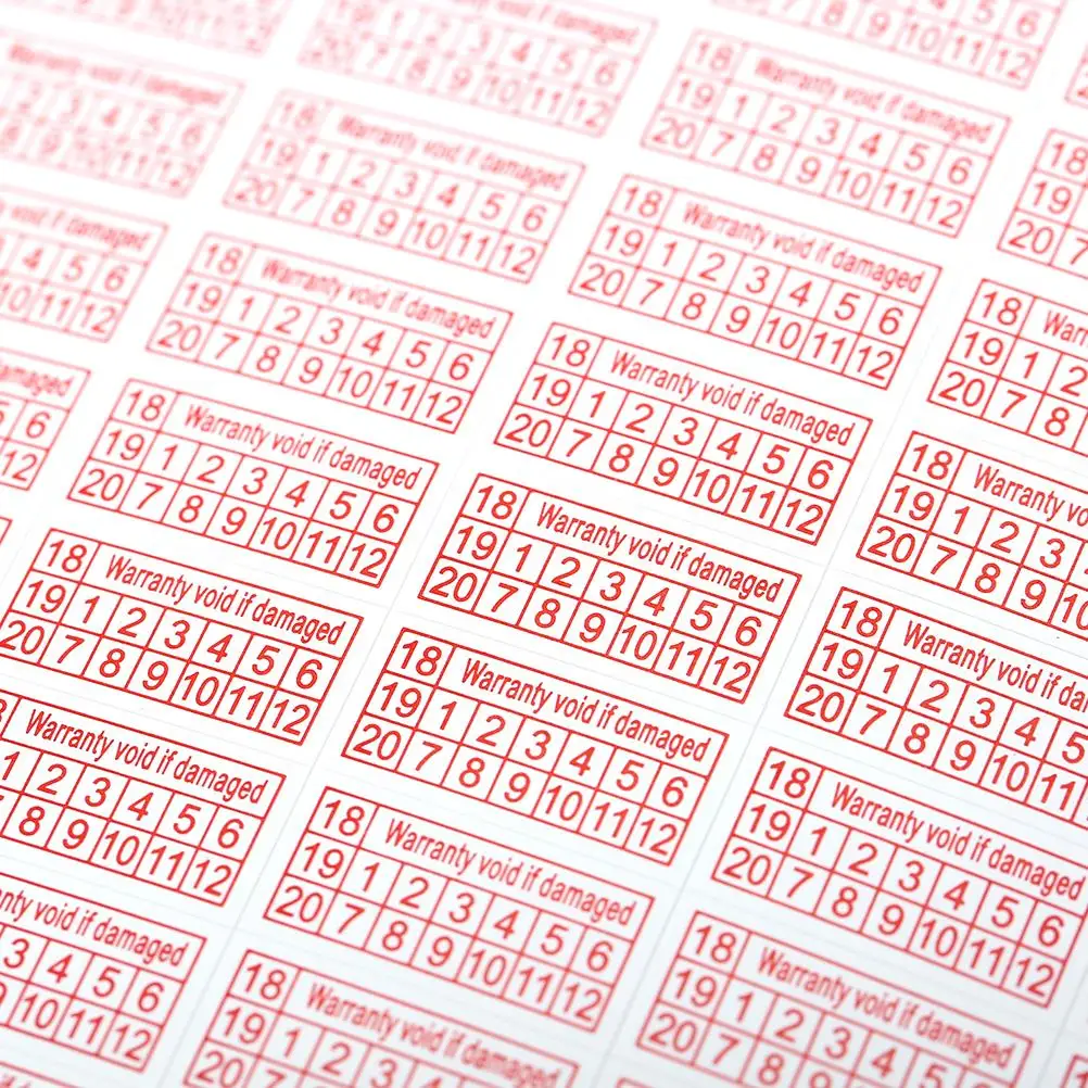 200pcs  Warranty Void If Removed Sticker Red Color Rectangle Shape Fragile Label Stickers