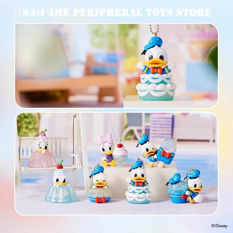 

Подлинная модель серии «Дональд Дак» с ледяным блеском, слепая коробка, милая утка-ромашка, подтверждающая стильная модель, украшение для рабочего стола, подарок на день рождения для детей