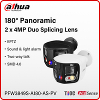 Dahua 8MP Panoramic Camera 180° Wide Angle Splicing CCTV Smart Light 4K Full Color Two-way Talk EPTZ TiOC PFW3849S-A180-AS-PV