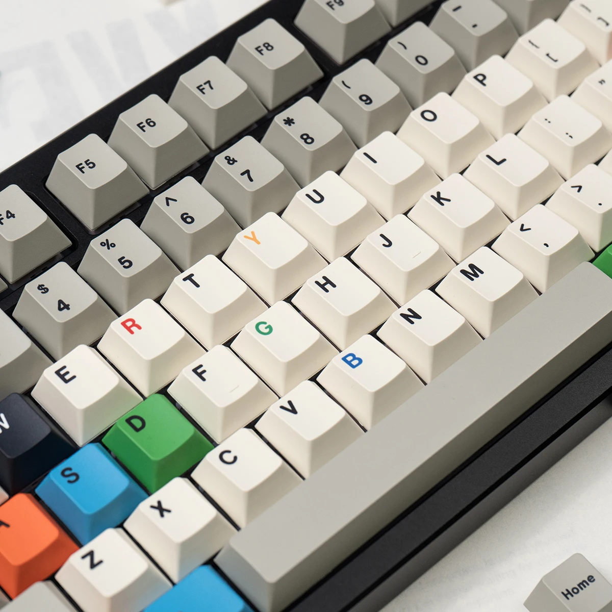 Retro Red Green Lights Theme Keycaps Dye-Sublimation Cherry Profile PBT Keycaps 161 Keys Large Sets For Mechanical Keyboard