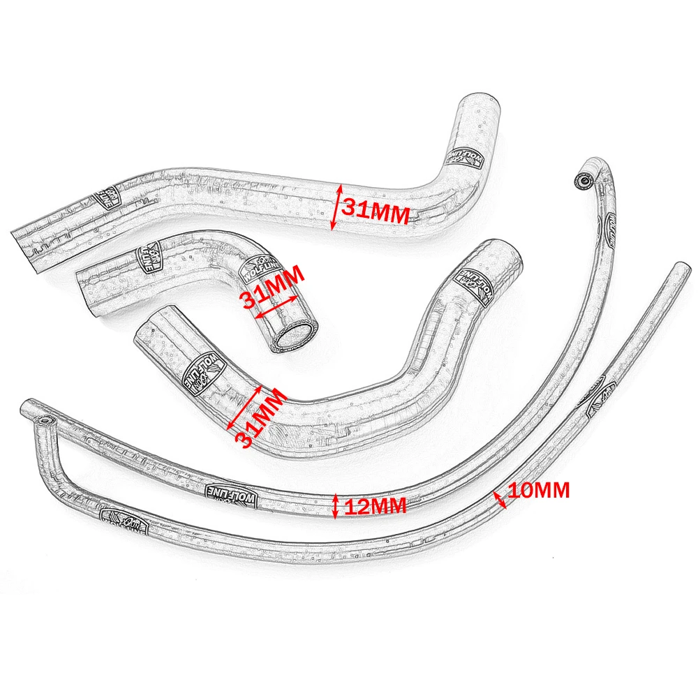 Motorcycle Radiator Coolant Hose kit Water-cooled Pipes Tube For Kawasaki Z900 2017 2018 2019 2024