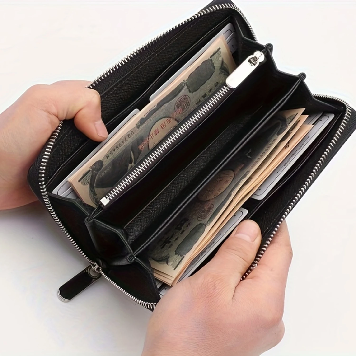 

Genuine Leather Card Case, Multi Card Slots Wallet, Large Capacity Credit Card Holder