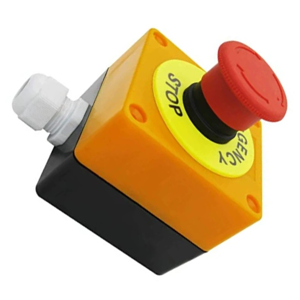 1pc 10A Latching Button Switch 1NC E-stop Push Button Switch CNC Exigent Stop Switch For Automatic Control Circuits