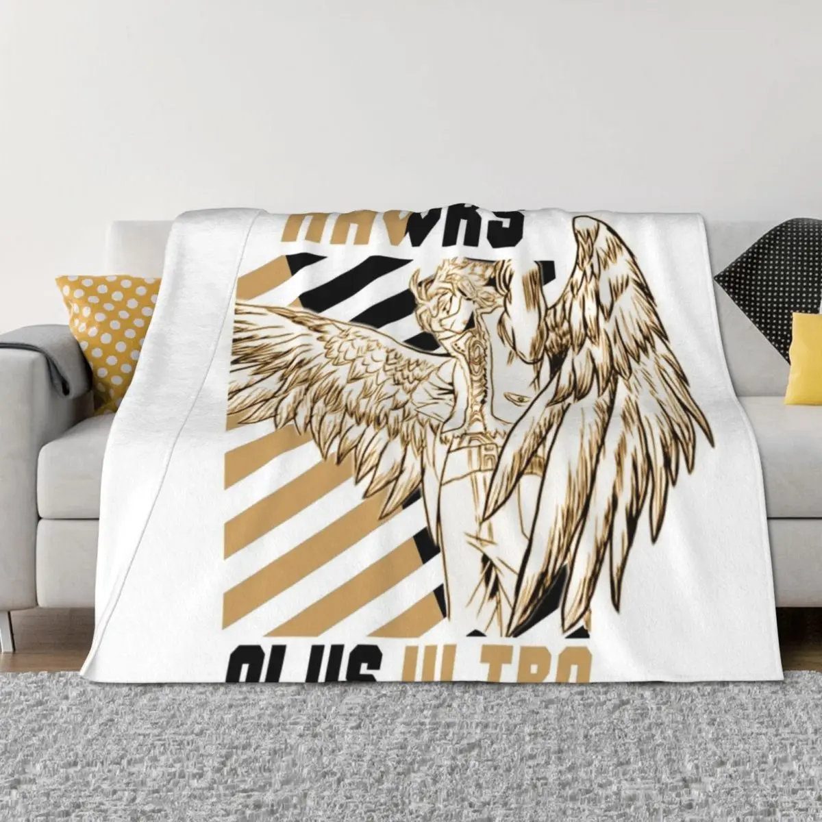 

Keigo Takami (Hawks) PLUS ULTRA Throw Blanket Large For Baby Shaggy Bed linens Blankets
