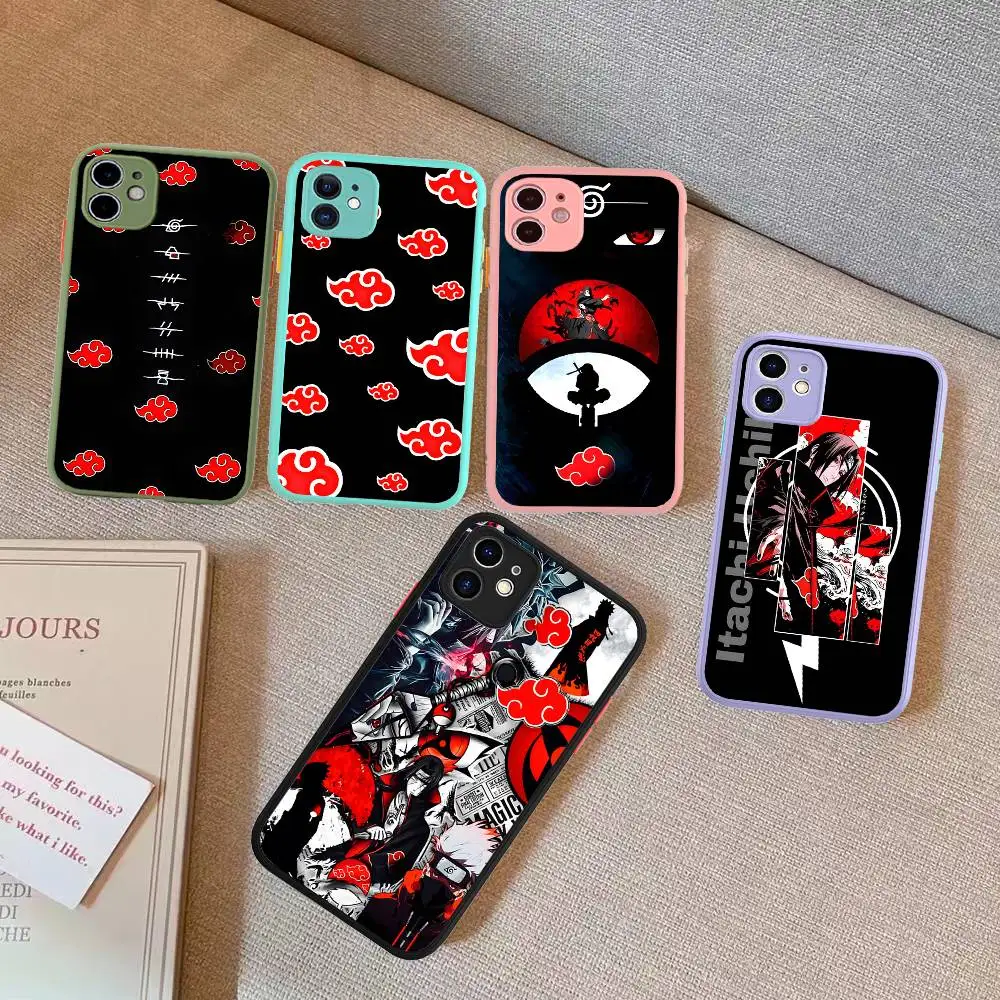 

Anime Naruto Uchiha Madara Phone Case For IPhone 14 11 12 13 Mini Pro Max 8 7 Plus X XR XS MAX Translucent Matte Cover