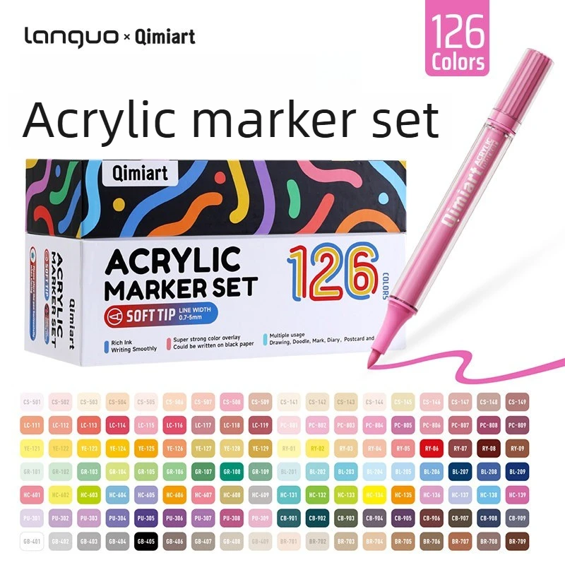

Новый набор акриловых маркеров 9/126 цветов: ручки-маркеры для рисования, граффити, для дисков, камней, школьных принадлежностей, канцтоваров
