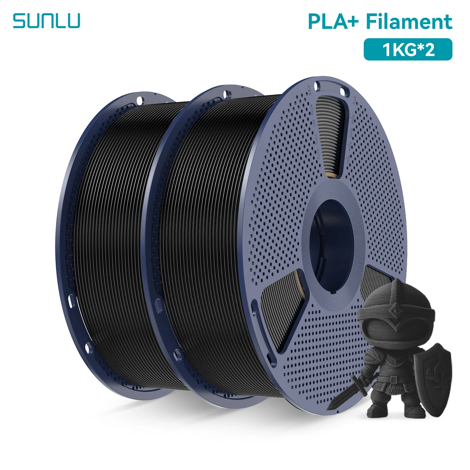 SUNLU PLA+ 1KG/2KG/3KG/5KG/10KG Filament 1,75mm Hohe Zähigkeit, 0 Blasen, Schneller Druck 300mm/s, Für 195-220°C ° C, ±0,02 mm Präzision