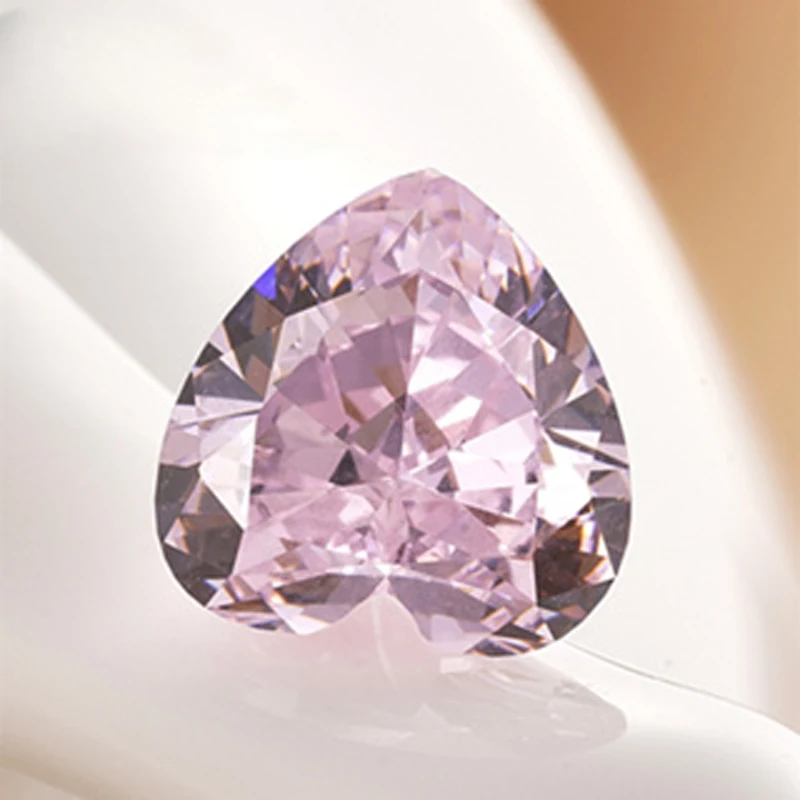 Ювелирные изделия, искусственные камни, розовое сердце, ледяная огранка 9A, циркон 5x5 мм, 5 шт., изготовление ювелирных изделий, аксессуары «сделай сам»