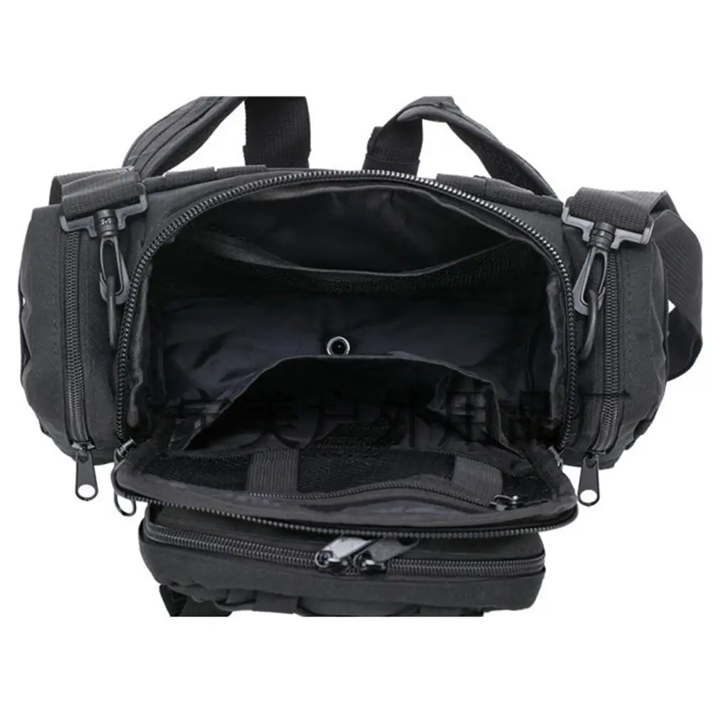 Large Capacity Fishing Bag Spacious Multi Pocket Water Resistant Durable Nylon Gear Storage Adjustable Shoulder Strap Fishing