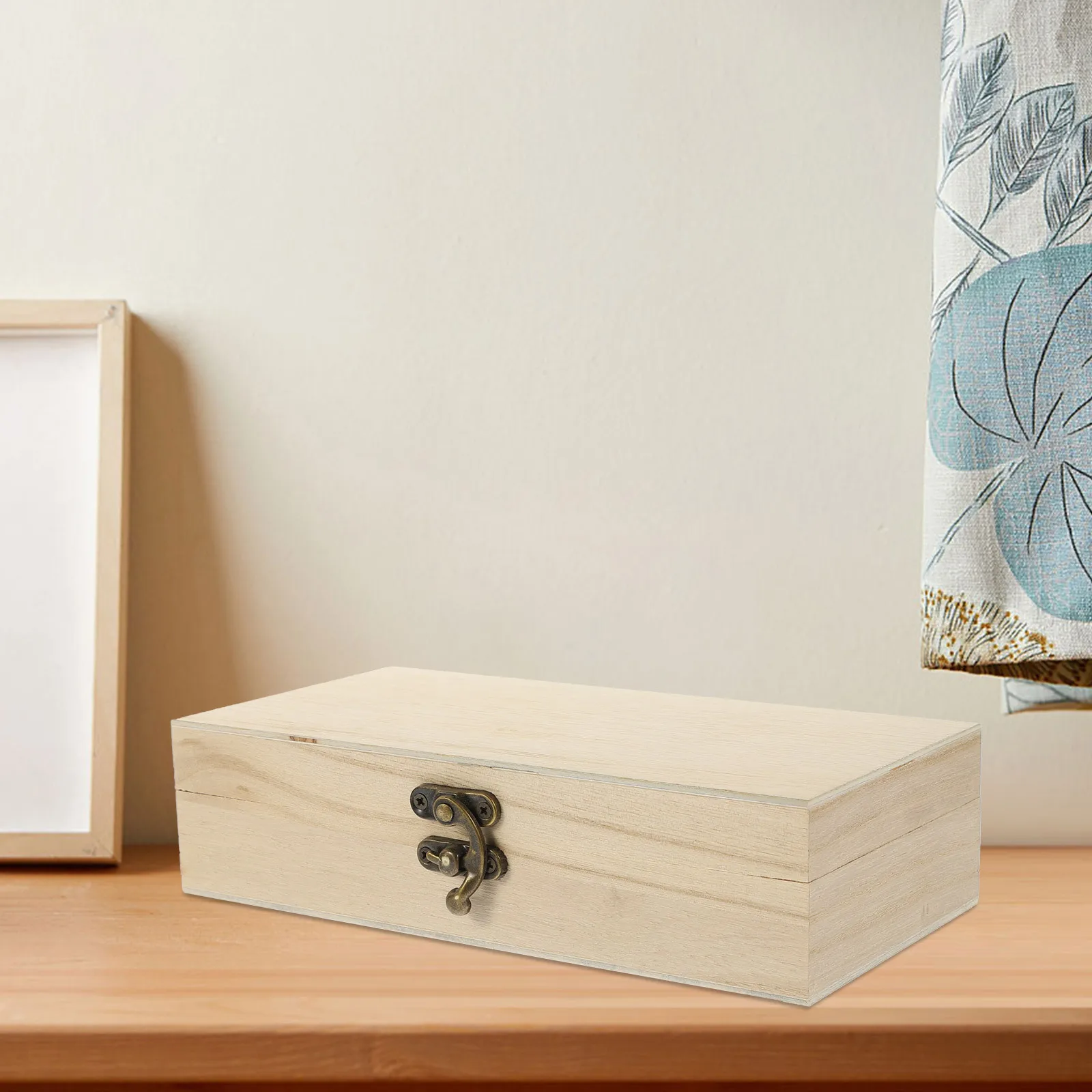 

2Pcs Rectangular Wooden Jewelry Box Delicate Organizer Case Storage for Earrings Bracelets Necklaces Decorative Container