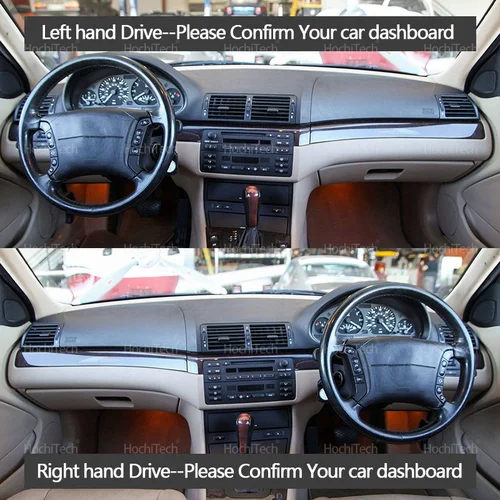 Imagen 2 del producto Cubierta de salpicadero para BMW Serie 3 E46 1998-2005, cubierta para salpicadero de coche, alfombrilla para tablero, alfombrilla, sombrilla, capa, cojín