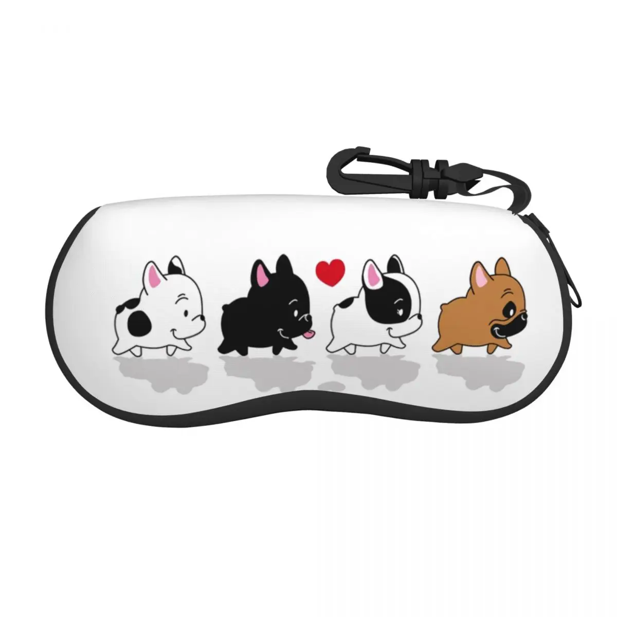 

Frenchie Family French Bulldog Dog Lover Eyeglass Glasses Case Women Men Soft Sunglasses Protective Pouch