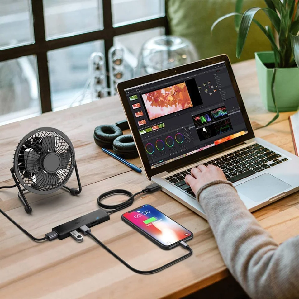 QGeeM USB Hub 3.0 محول قارئ بطاقة USB الفاصل لأجهزة الكمبيوتر المحمولة شاومي ماك بوك برو 2015 5 USB 3.0 Hub لأجهزة الكمبيوتر ملحقات الكمبيوتر #2