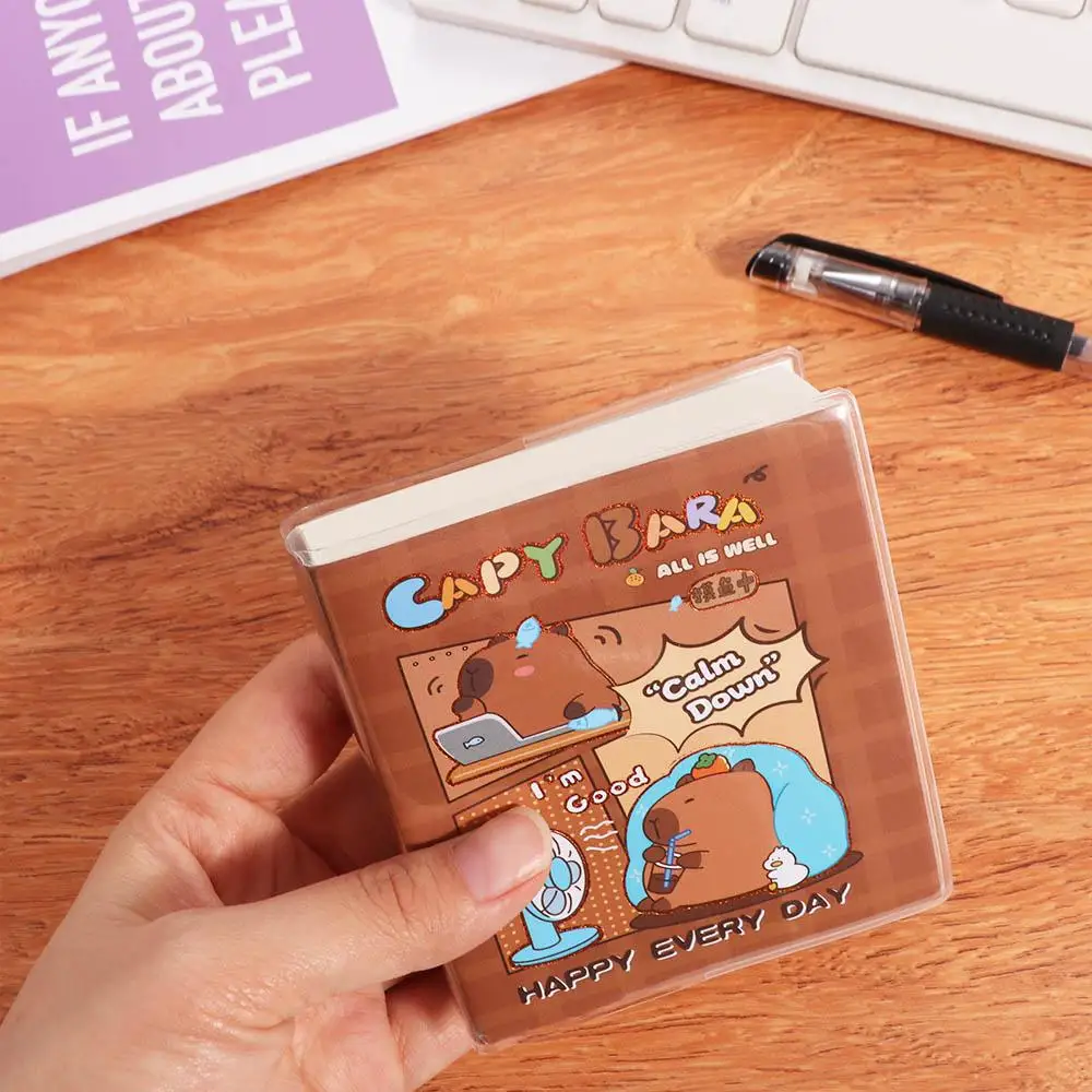 Weekly Planner Cute Capybara Notebook Kawaii Portable Small Notepad Diary Cartoon Square Writing Pad Student