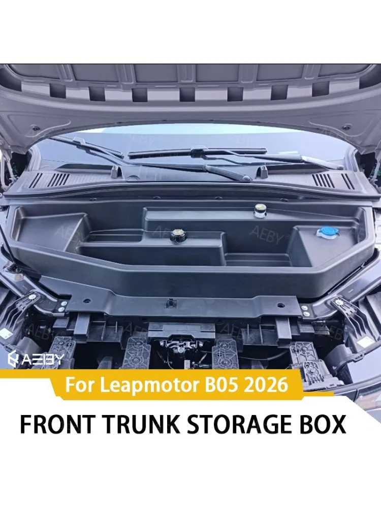 Für Leapmotor B05 2026 Motorraum-Aufbewahrungsbox, Frunk-Organizer, Auto-Frontkabinenzubehör, Vorderer Kofferraum-Aufbewahrungsschalen, Rutschfest