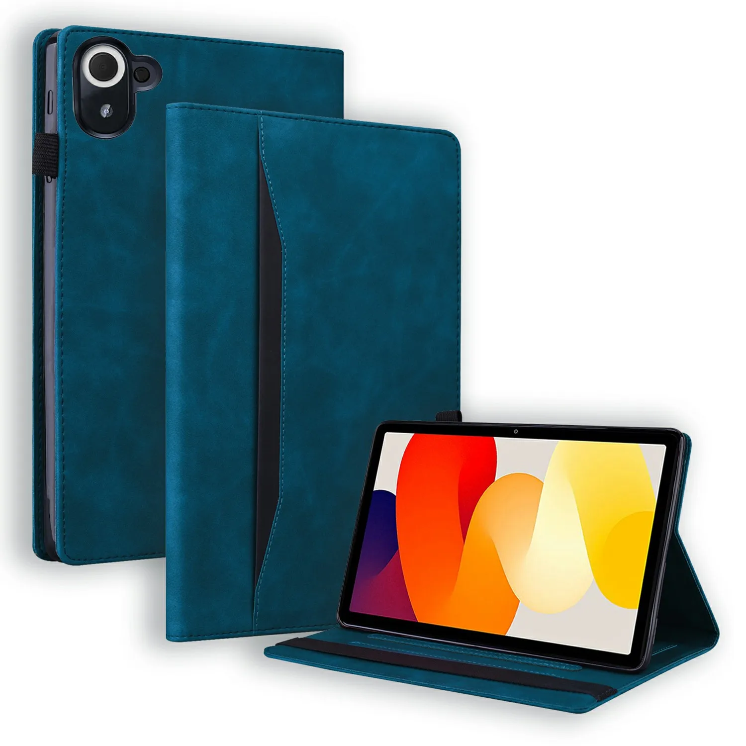 

Для Xiaomi Redmi Pad 8,8 2025 чехол из искусственной кожи защитный чехол для планшета с держателем для карт - синий