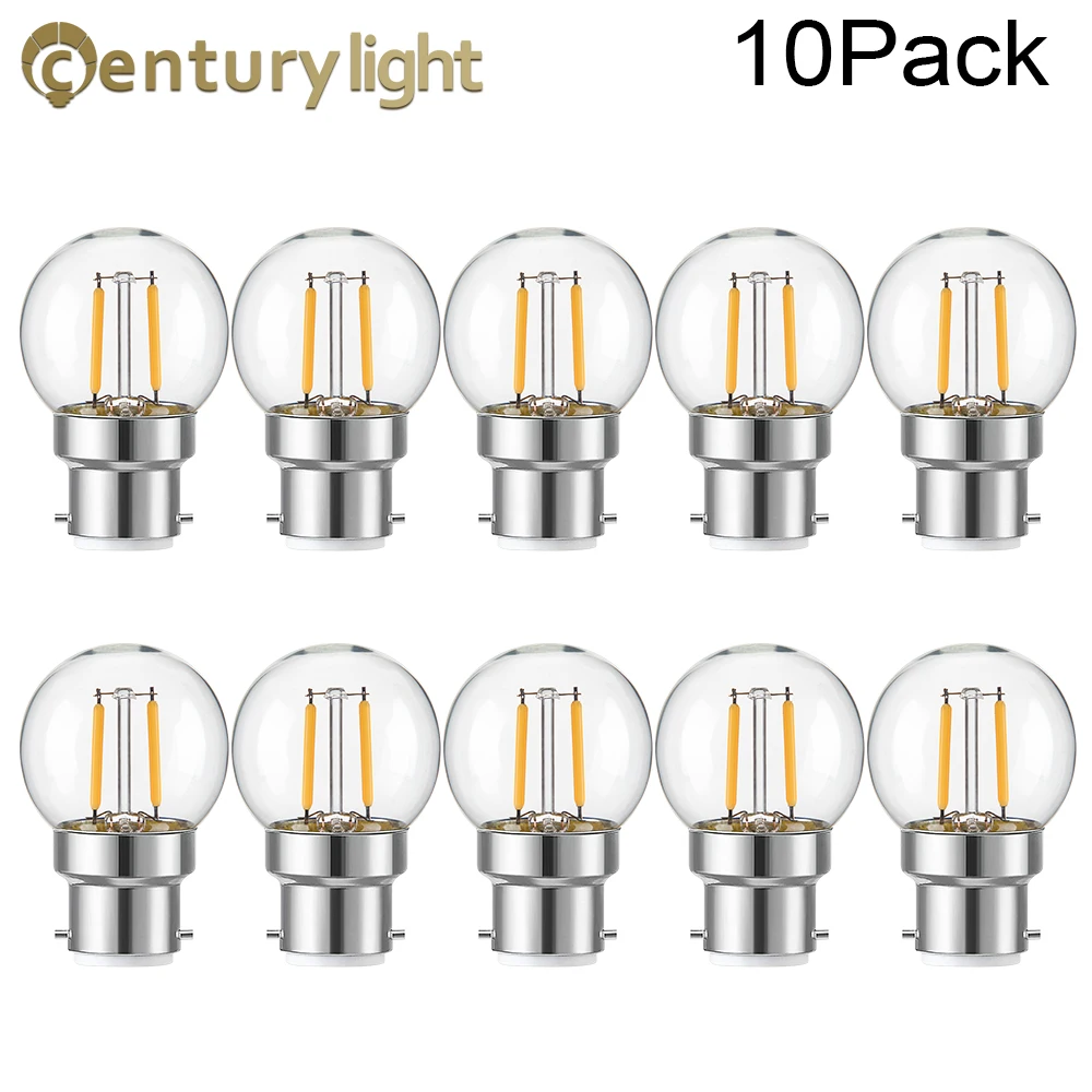 Vintage G40 Globe Led Bulb B22 Bayonet Edison Lamp 1W Equal to 10W Incandescent Bulbs Dimmable Ball Lamps For Pendant Chandelier