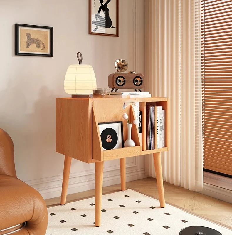 

Скандинавский журнальный шкаф из цельного дерева, виниловый шкаф для хранения, средневековый шкаф для хранения вещей, подвесной боковой шкаф из орехового дерева, современная простота