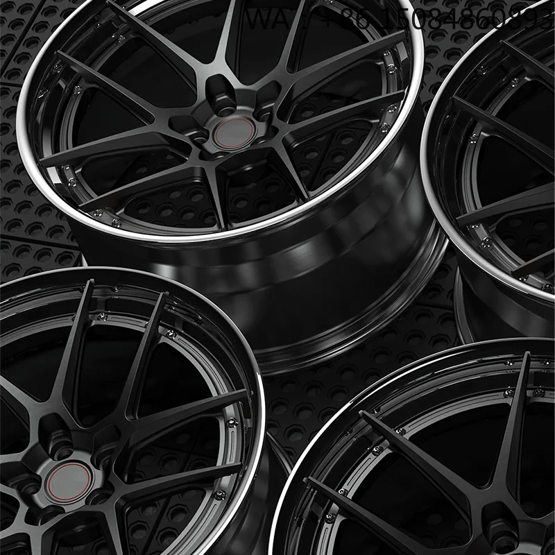 Polished Lip Two Piece Forged Wheels 17-23 Inch High Precision Car Accessories 6061T6 Alloy Custom Hub Rims Universal Vehicle Re