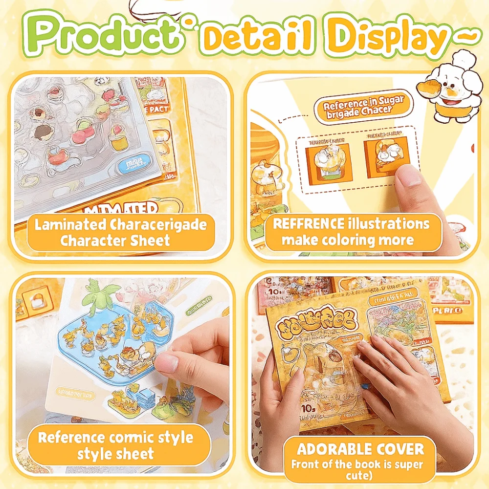 

3D Cartoon Design Miniature Scene Collection Portable Size Miniature House Scenes Sticker Book Cabin Scene Design