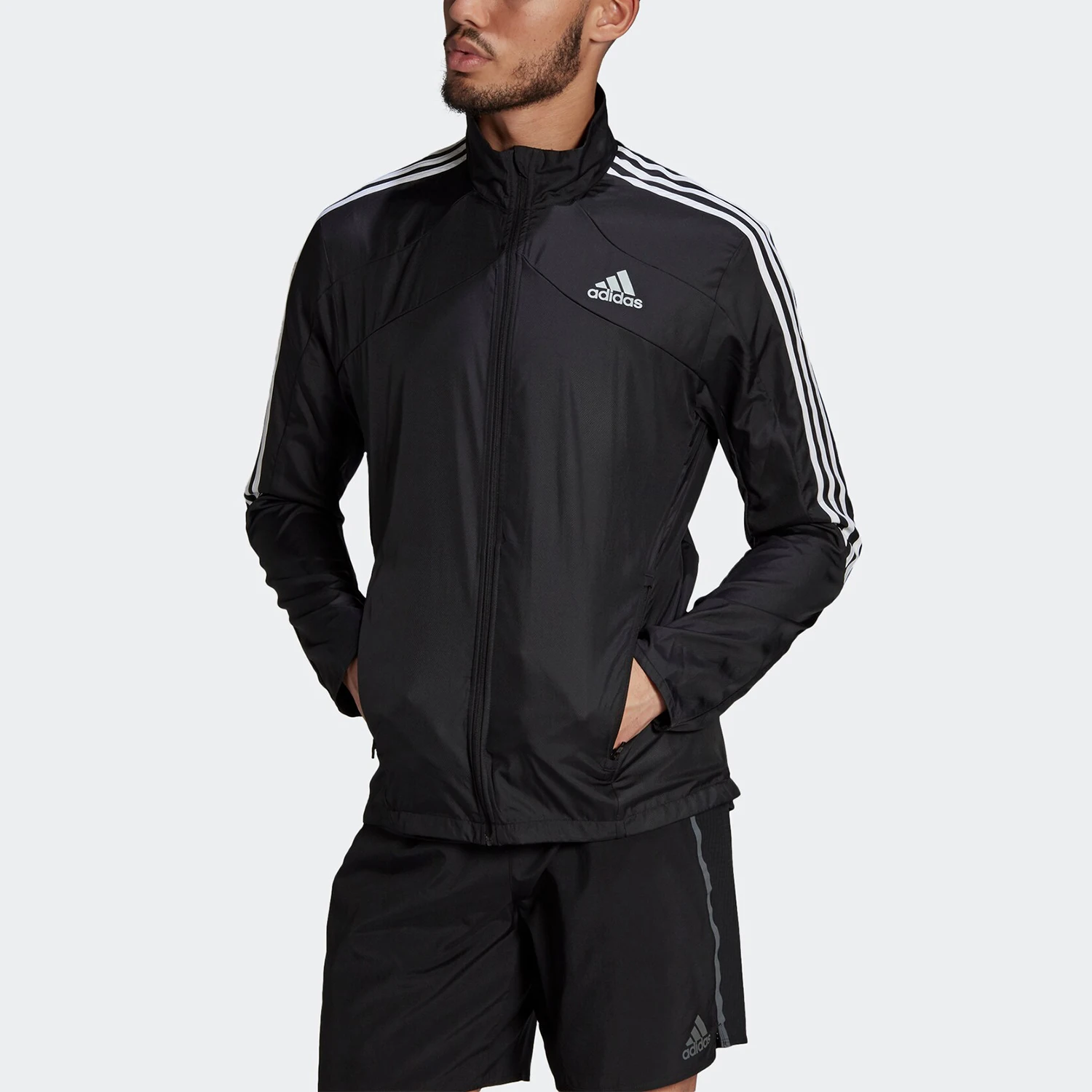 

Новая мужская куртка Adidas Originals для тренировок на открытом воздухе с воротником-стойкой GM1410