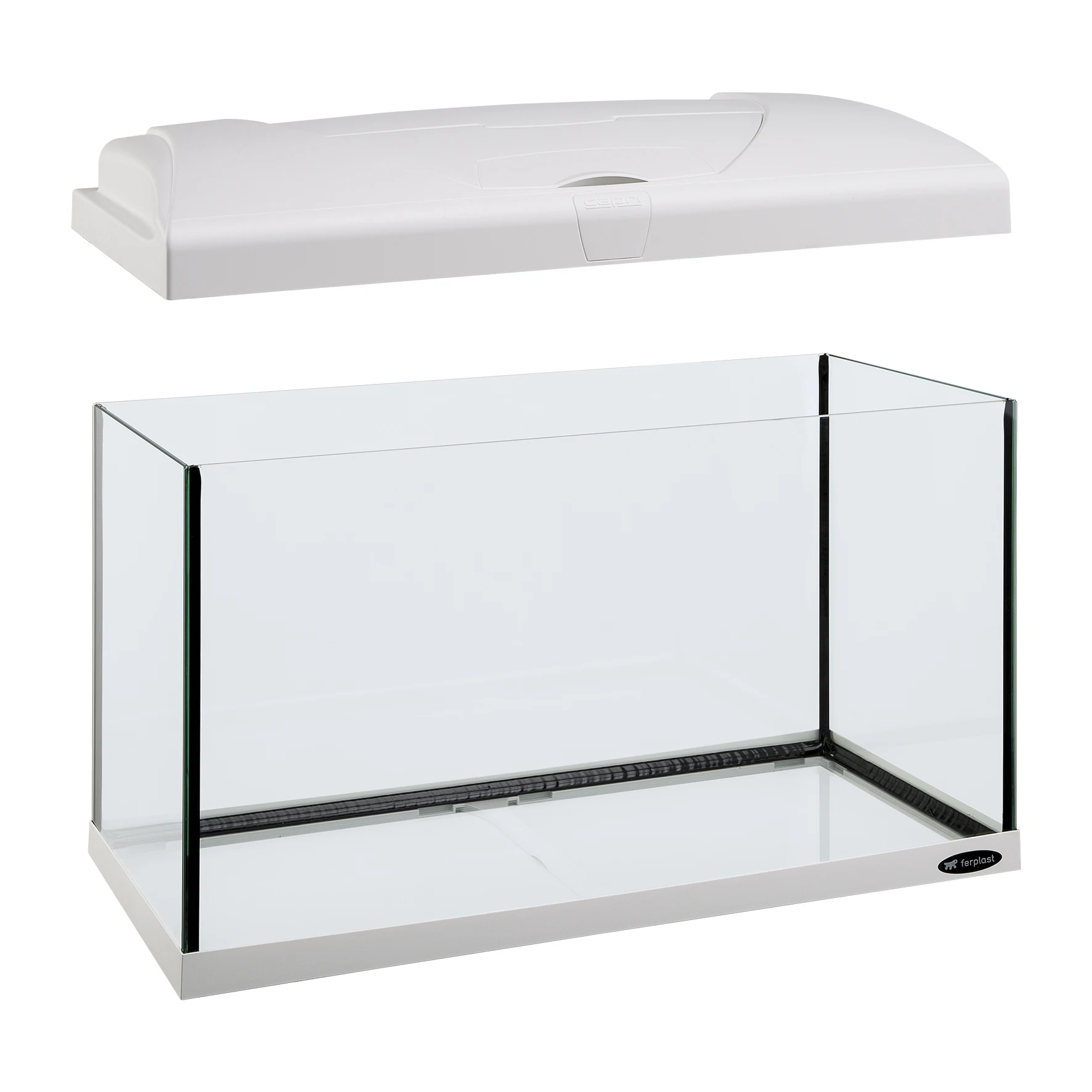 Capri 60 LED - 60 L. Glass Aquarium with LED Lamp, Internal Filter and Heater. 2 Colours.