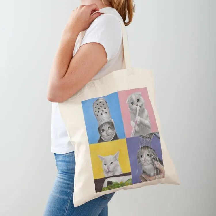 

The Four Horsemen of the Apawcalypse Tote Bag Handbags Canvas large size bags reusable shopping bag