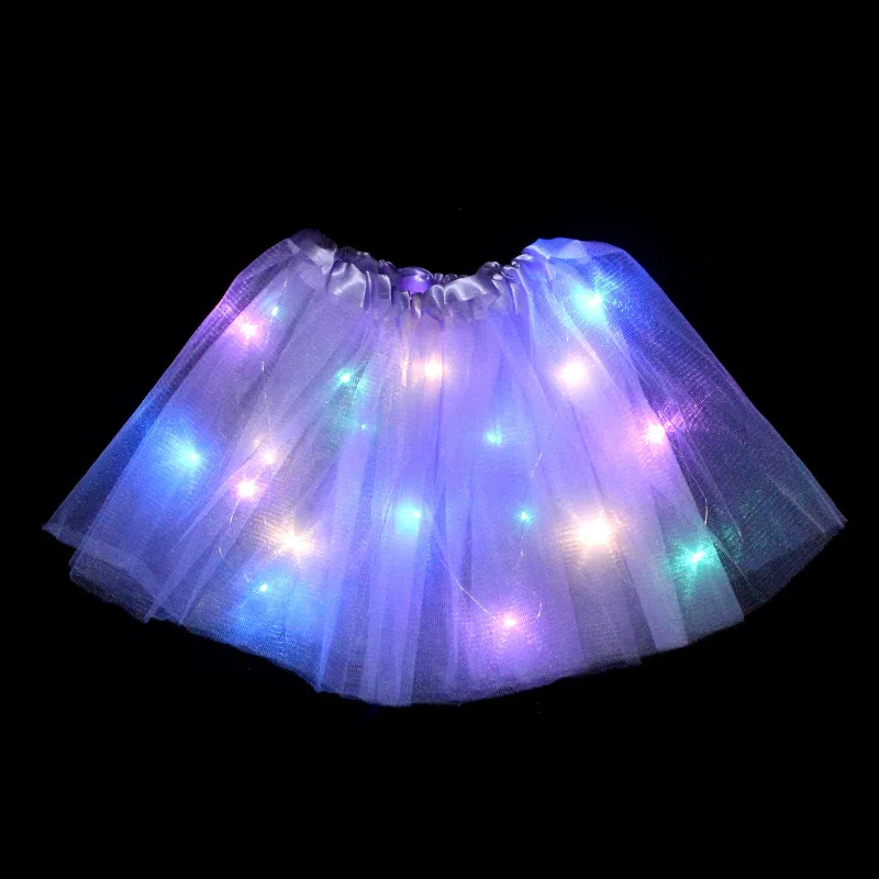 LED Children Costume Props Girls Skirts Angel Luminous Wings Flashing Butterfly Skirt Lights Suit 2-8year Easter Valentines Day