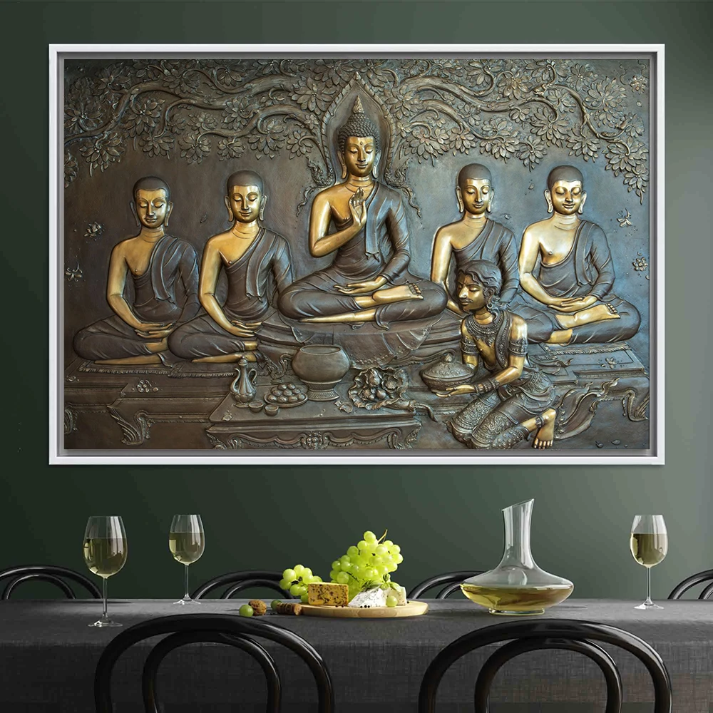 

Buddhist Wall Art Decor, Modern Artwork, Buddha Statue Picture, Canvas Painting Print, Poster for Living Room Home Decor Cuadros