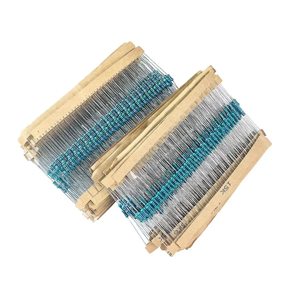 1500PCS 1/4W Resistance 1% Metal Film Resistor Assortment Kit Set 75Values Each 20PCS 1R-10M Ohm Resistance Pack Kit